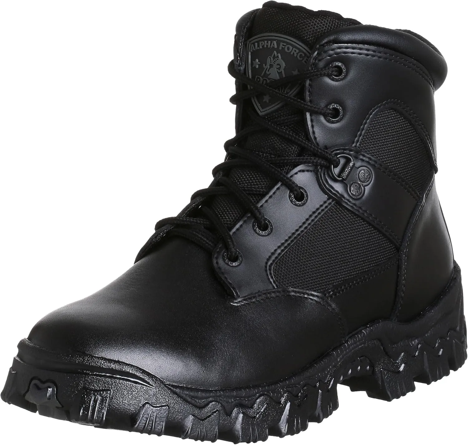 ROCKY Alpha Force Waterproof Public Service Boot, Black, Size 12(ME)