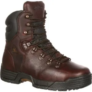 Rocky Men's Mobilite 8" Steel Toe Waterproof Oil Resist Work Boot -Brown- FQ0006115
