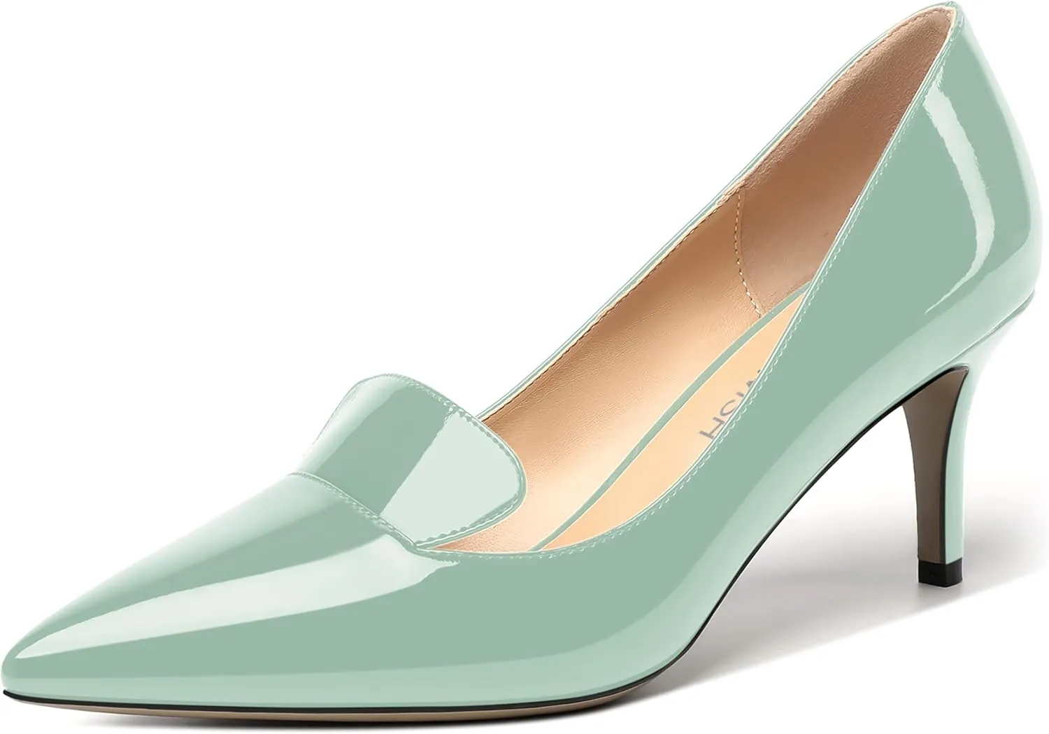 ROSERWISH Womens Patent Pointed Toe Fashion Party Slip On Office Stiletto High Heel Pumps Dress Shoes 2.5 Inch