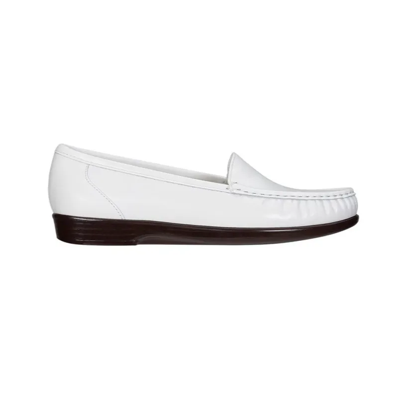 SAS Women's Simplify Slip On Loafer White