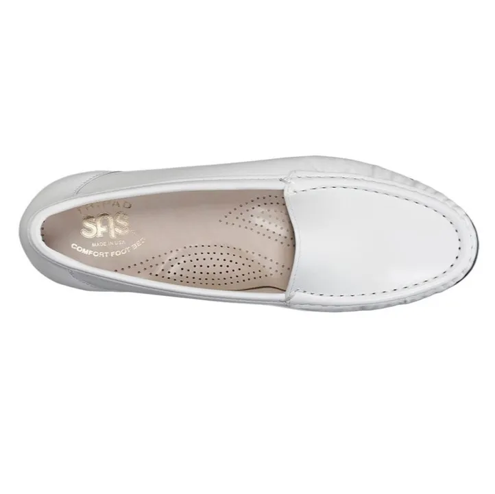 SAS Women's Simplify Slip On Loafer White