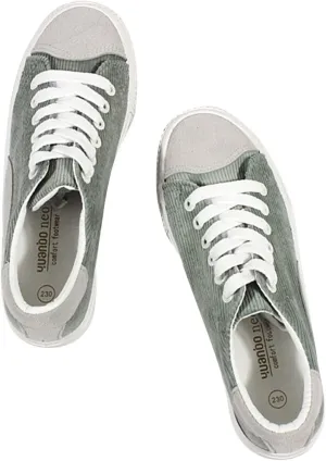 SATUKI Canvas Shoes for Women,Lace Up Casual Comfort Flat Sports Fashion Sneakers