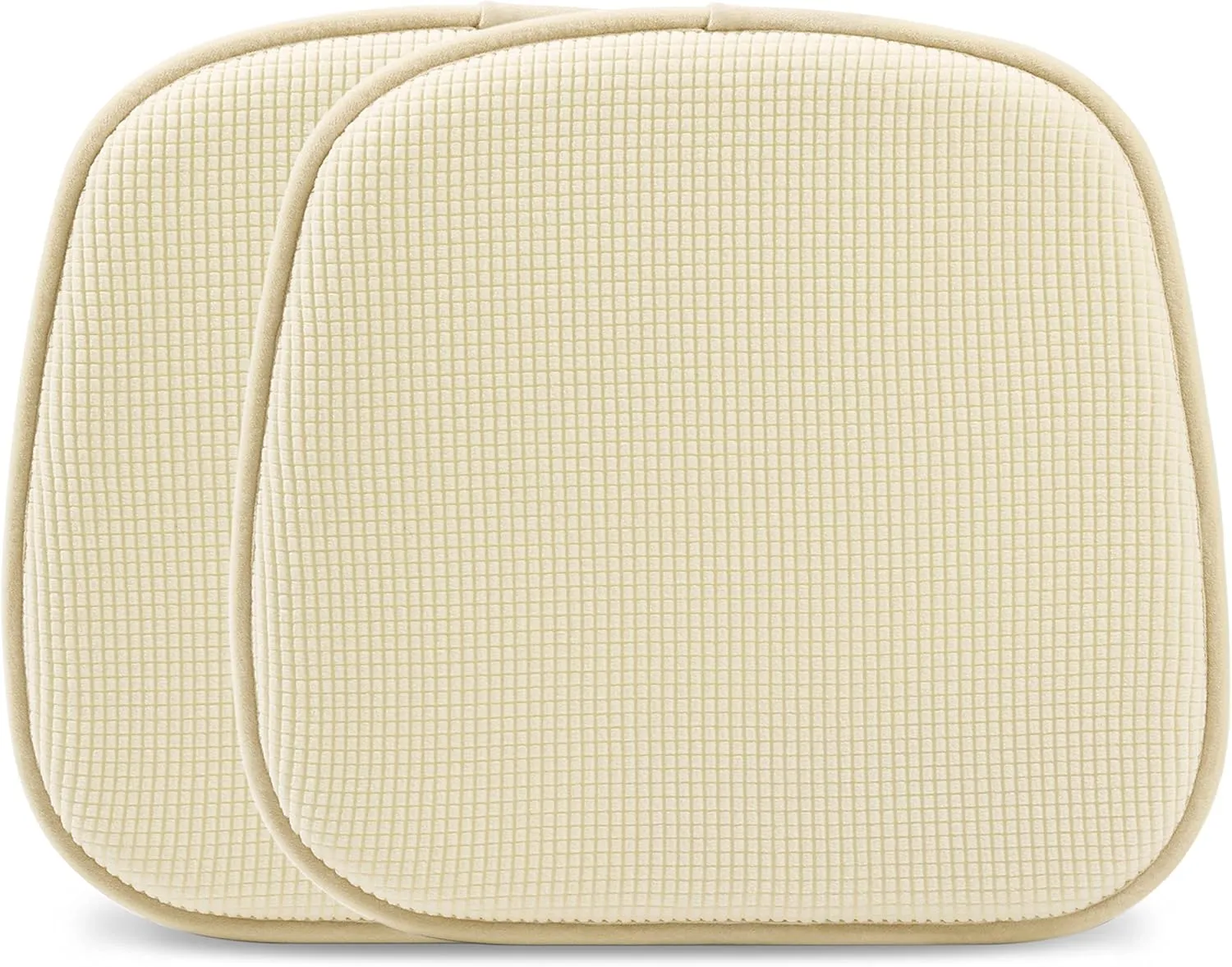 Shinnwa Kitchen Seat Cushions Set of 2, Non Slip Dining Chair Cushions, U-Shaped Indoor Chair Pads, 2 Pack, 15 x 16 Inches, Beige