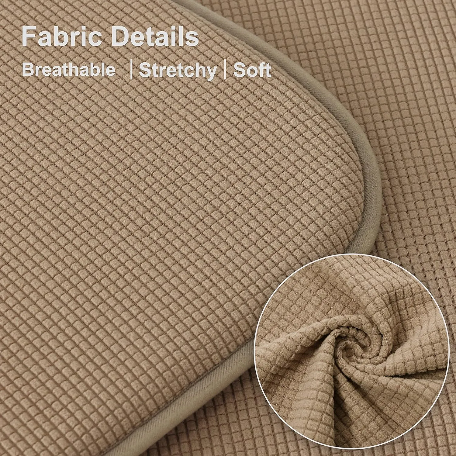 Shinnwa Kitchen Seat Cushions Set of 2, Non Slip Dining Chair Cushions, U-Shaped Indoor Chair Pads, 2 Pack, 15 x 16 Inches, Brown
