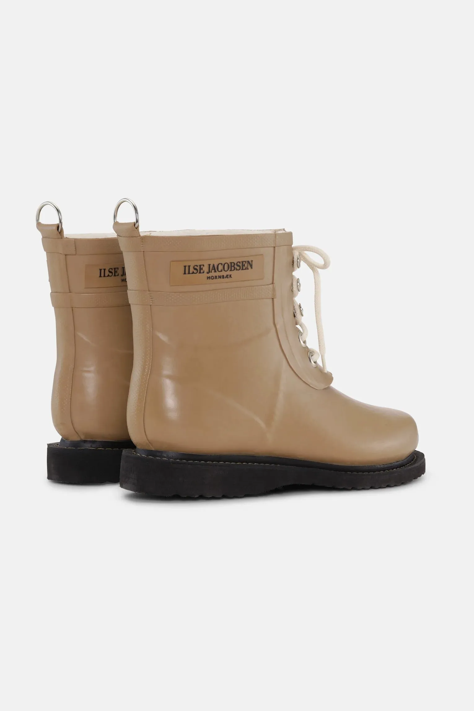 Short Lace Up Rubber Boot - Otter