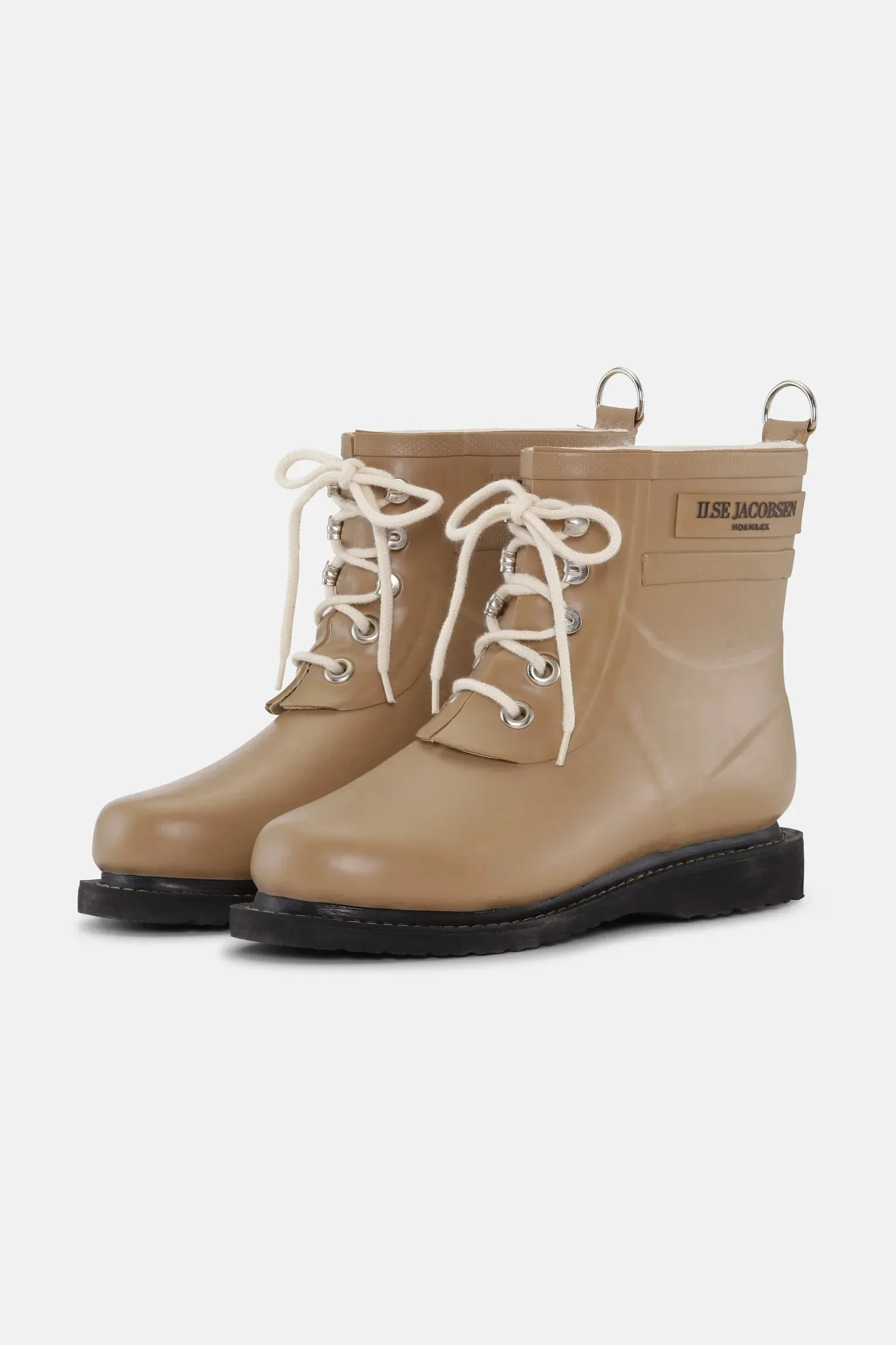 Short Lace Up Rubber Boot - Otter