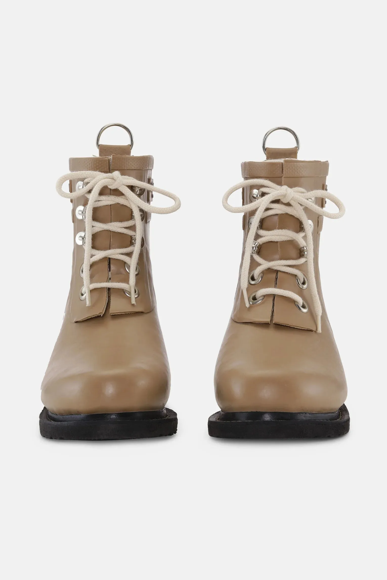 Short Lace Up Rubber Boot - Otter