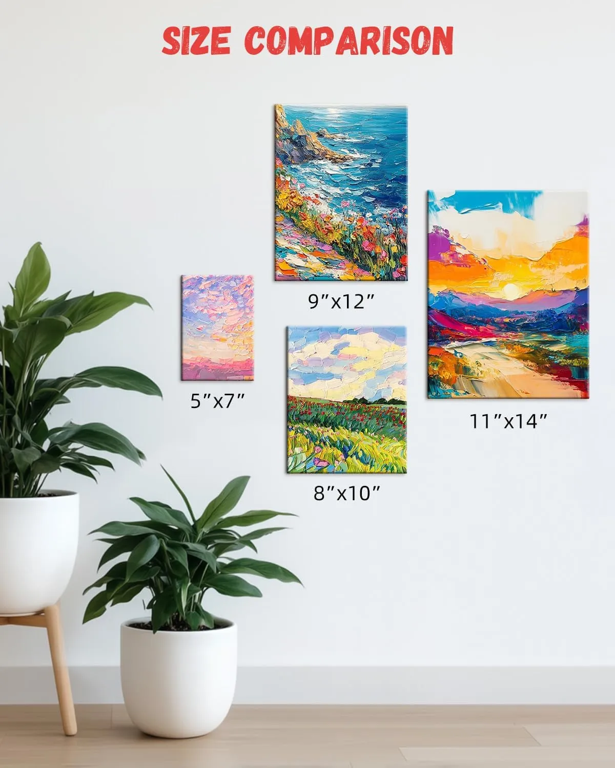 Simetufy Canvas Boards for Painting 52 Pack 8 x 10 Inch Blank Flat Canvas Panels 100% Cotton Pre-Primed for Acrylic & Oil Paint