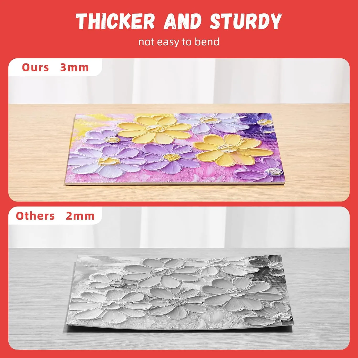 Simetufy Canvas Boards for Painting 8 x 10 inch, 24 Pack Flat Painting Canvas Panels, 8oz Gesso Primed Acid-Free 100% Cotton for Acrylic, Oil Watercolor Paint