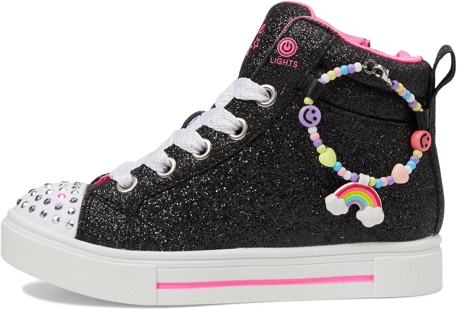 Skechers Girls' Twinkle Sparks-Charm Bestie Sneaker