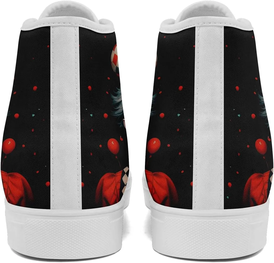 Skull High Top Canvas Sneakers Fashion Punk Rock Joker Print Shoes Casual Walking Shoes Streetwear