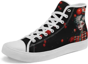 Skull High Top Canvas Sneakers Fashion Punk Rock Joker Print Shoes Casual Walking Shoes Streetwear