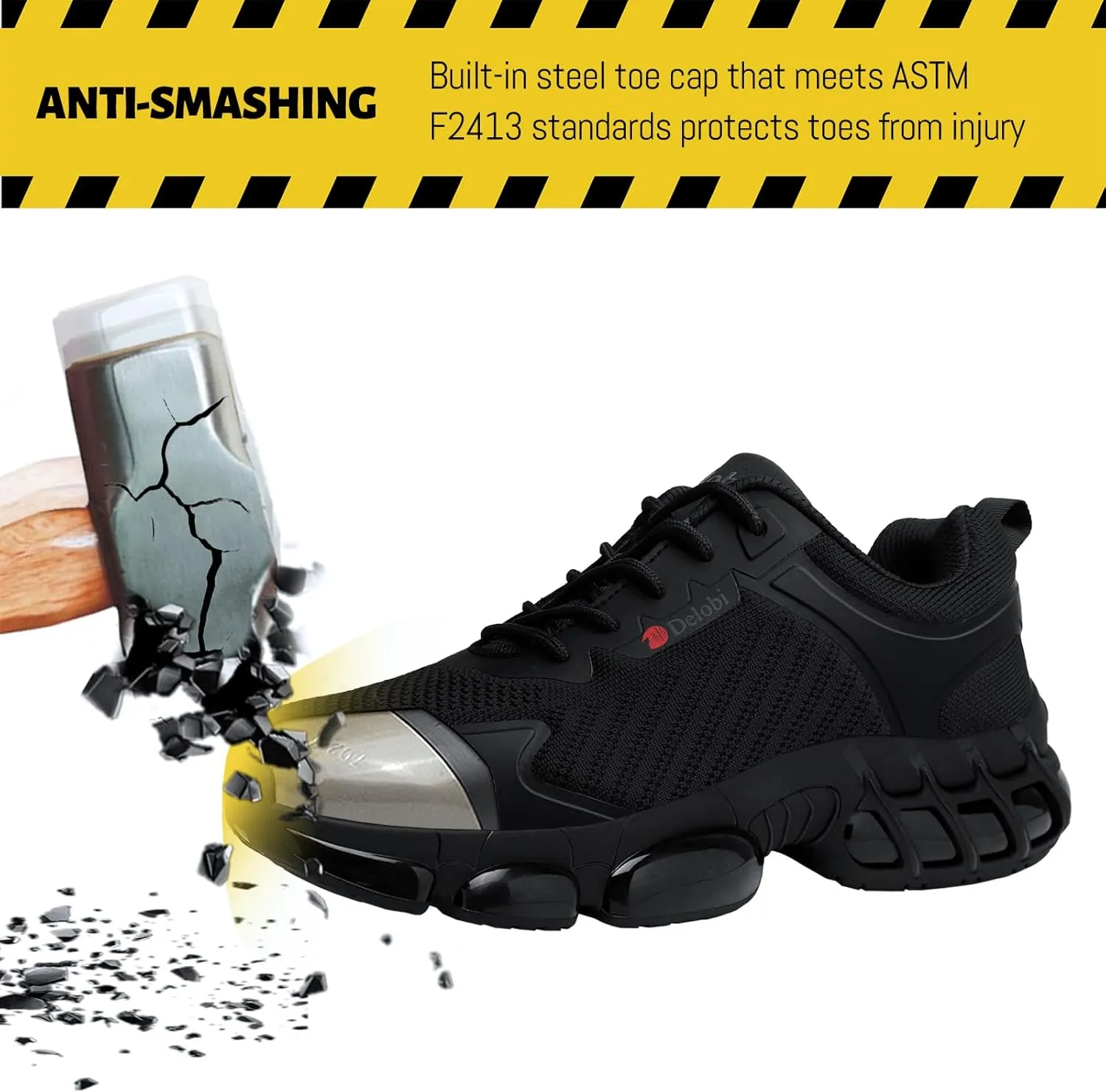 Slip On Steel Toe Shoes for Men Work Safety Sneakers Comfortable Indestructible Industrial Construction Footwear