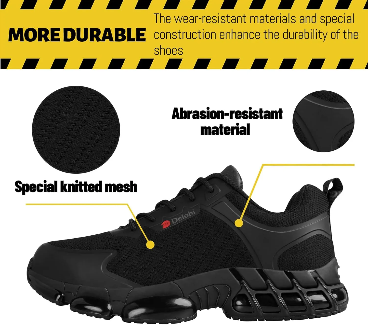 Slip On Steel Toe Shoes for Men Work Safety Sneakers Comfortable Indestructible Industrial Construction Footwear