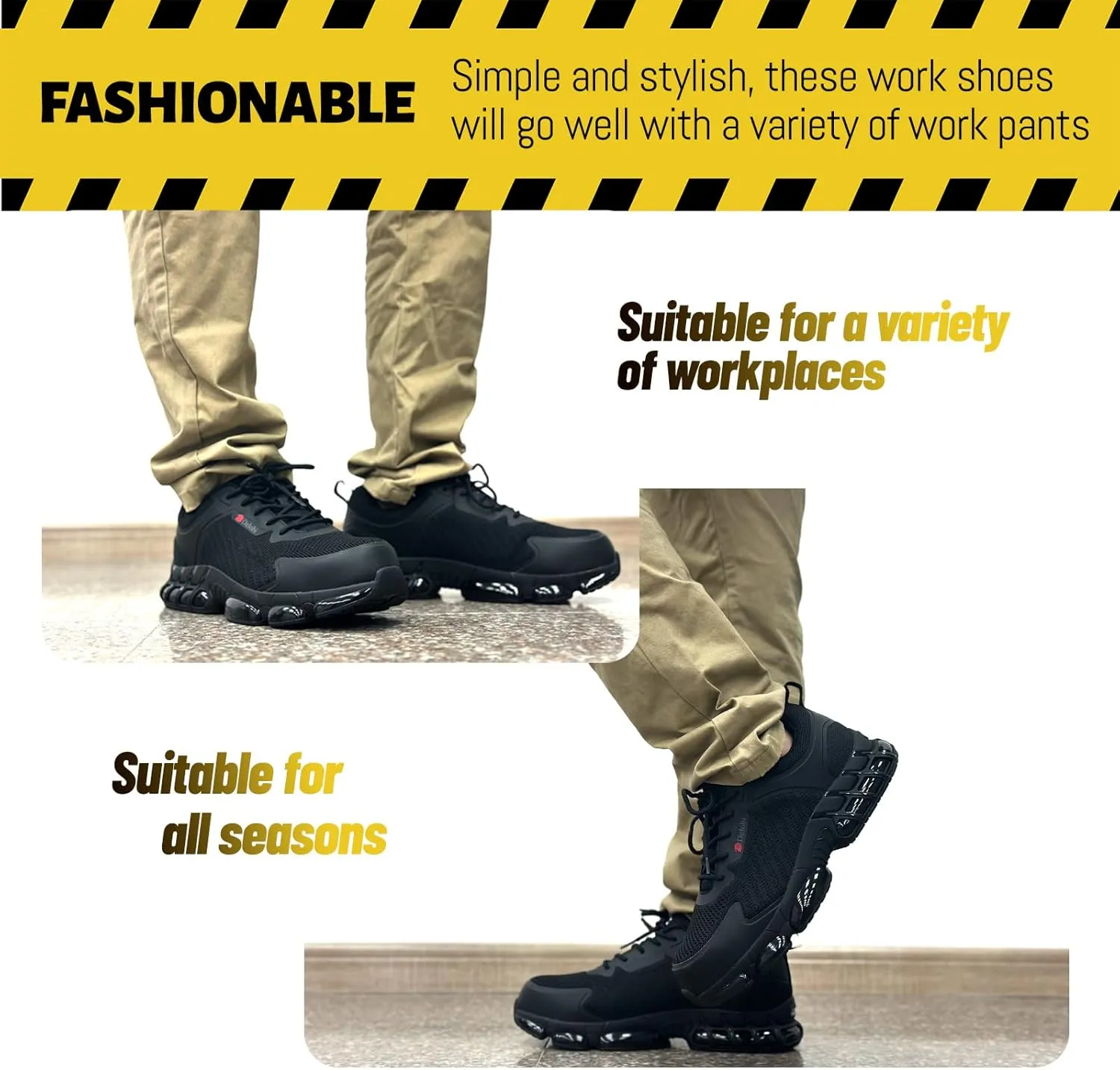Slip On Steel Toe Shoes for Men Work Safety Sneakers Comfortable Indestructible Industrial Construction Footwear