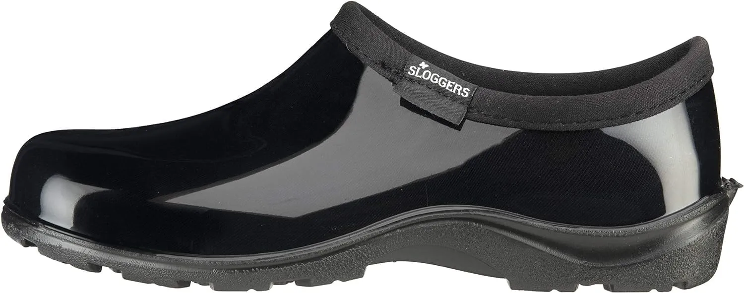 Sloggers Original Waterproof Rain and Garden Shoe for Women– Outdoor Slip-On Garden Clog - Made in The USA with Premium Comfort Insole and Arch Support - Classic Black, Size 10