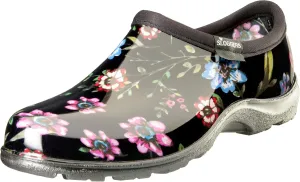Sloggers Original Waterproof Rain and Garden Shoe for Women– Outdoor Slip-On Garden Clog - Made in The USA with Premium Comfort Insole and Arch Support - Ditsy Spring Black, Size 7