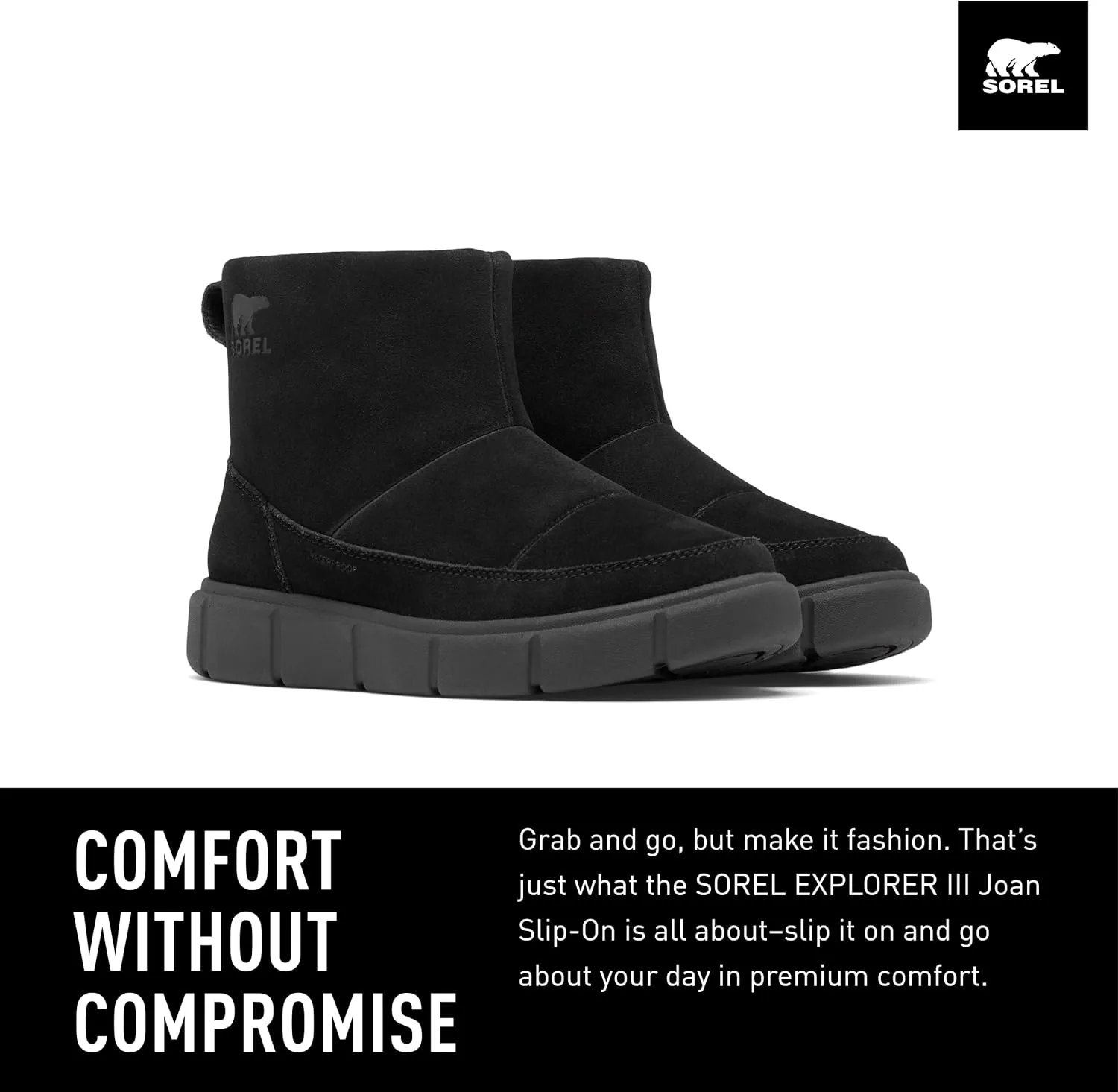 SOREL Women's Explorer lll Slip-On Waterproof Boot