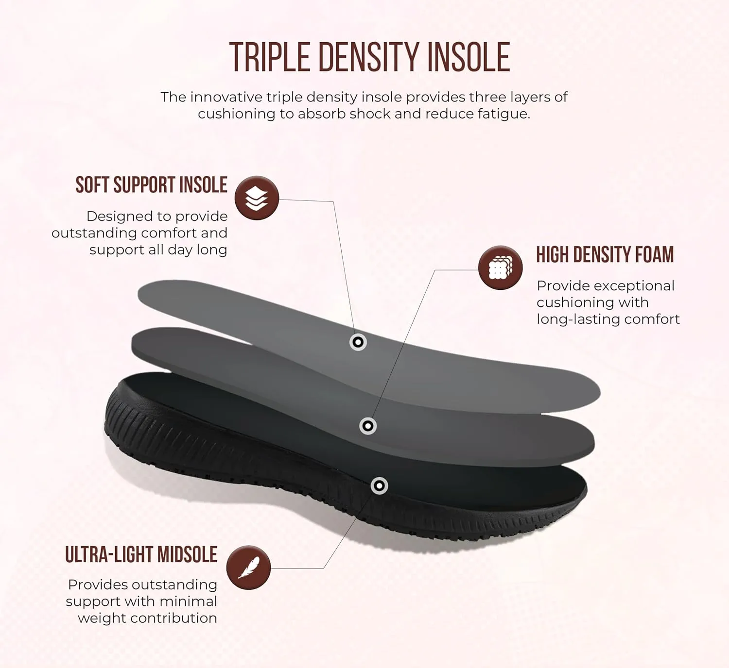 Spring Step Branski Professional Shoes for Women Work - Everyday Wear Slip On Womens Nursing Shoes Leather Upper, Cushioned Footbed, Zipper Closure