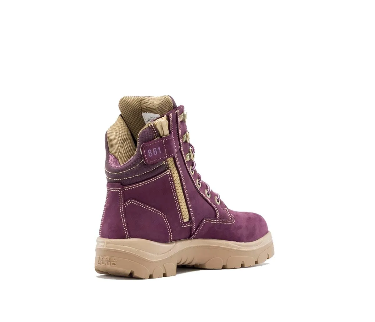 Steel Blue Ladies Southern Cross Zip Boot, Purple
