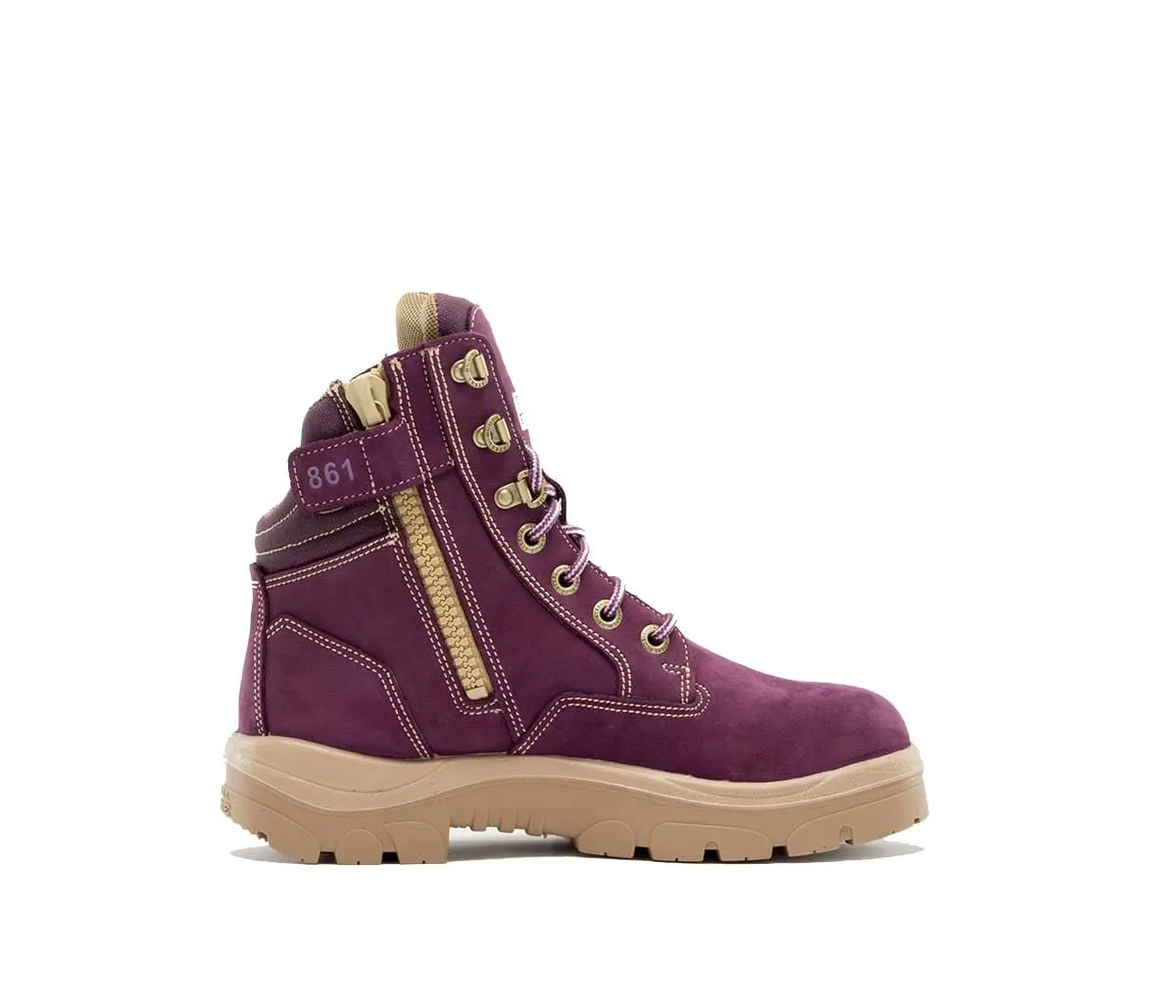 Steel Blue Ladies Southern Cross Zip Boot, Purple