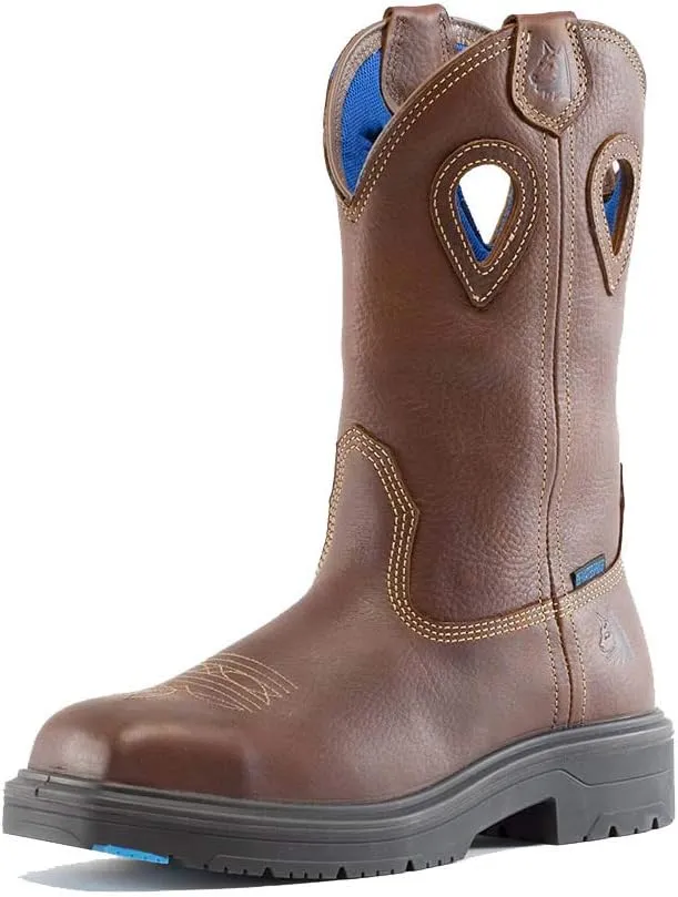 Steel Blue Men's Blue Heeler Western Steel Toe Boot, Oak