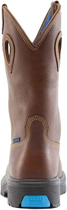 Steel Blue Men's Blue Heeler Western Steel Toe Boot, Oak