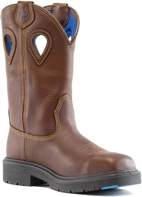 Steel Blue Men's Blue Heeler Western Steel Toe Boot, Oak