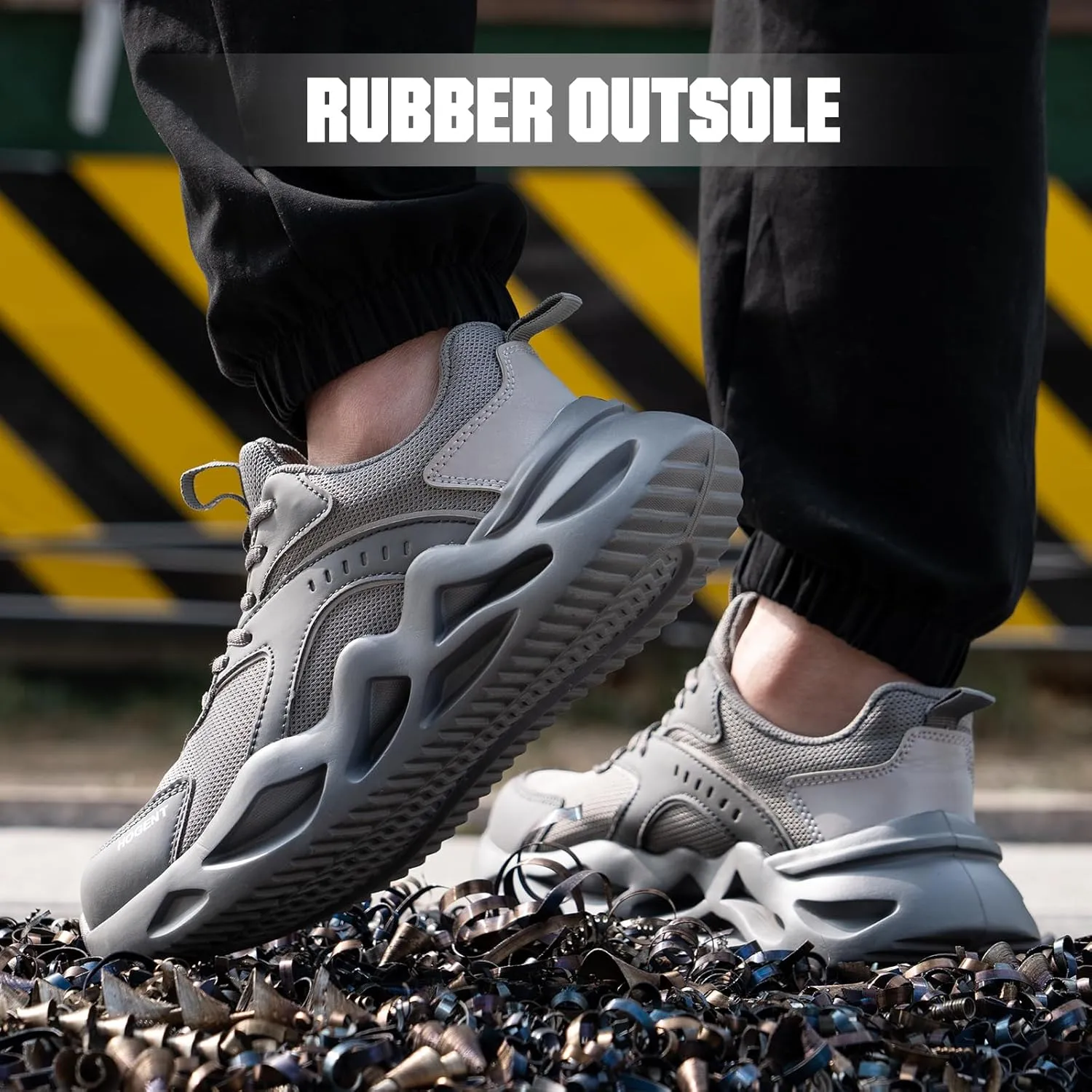 Steel Toe Shoes for Men Women Safety Work Sneakers Indestructible Comfortable Lightweight Breathable Construction Sneakers Anti Smashing Puncture Proof Air Cushion