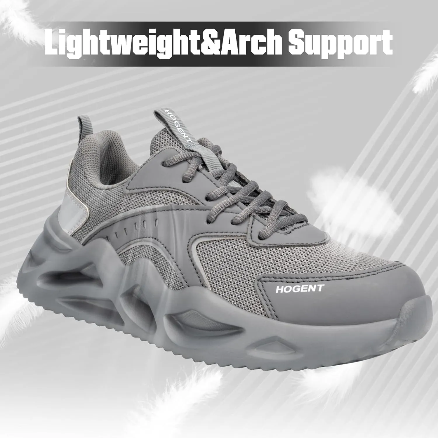 Steel Toe Shoes for Men Women Safety Work Sneakers Indestructible Comfortable Lightweight Breathable Construction Sneakers Anti Smashing Puncture Proof Air Cushion