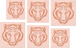Stencil Stop Staring Tiger Stencil - Reusable for DIY Projects, Painting, Drawing, Crafts - 14 Mil Mylar Plastic (2", 3", and 4", 2 Each)