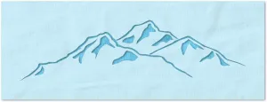 Stencil Stop Wide Mountain Range Stencil - Reusable for DIY Projects, Painting, Drawing, Crafts - 14 Mil Mylar Plastic (24 x 6.5 inches)