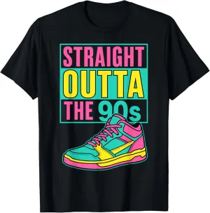 Straight Outta The 90s Retro Fashion Nostalgic Sneaker Art T-Shirt
