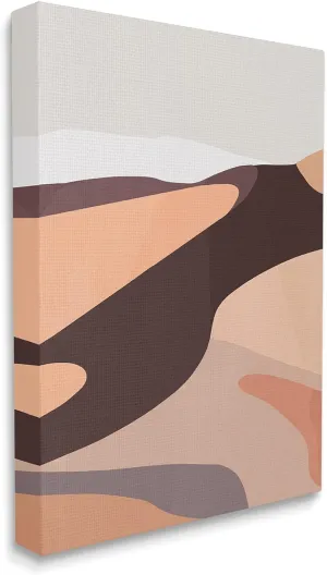Stupell Industries Modern Desert Dune Abstraction Terracotta Sand Waves, Designed by Annie Warren Canvas Wall Art, 30 x 40, Brown