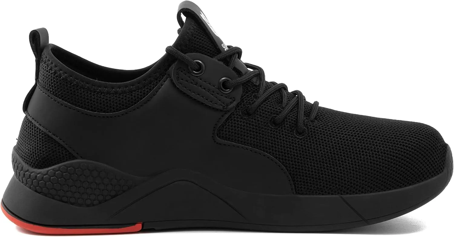 SUADEX Steel Toe Shoes for Women Men, Anti Slip Safety Shoes Breathable Lightweight Puncture Proof Work Construction Sneakers