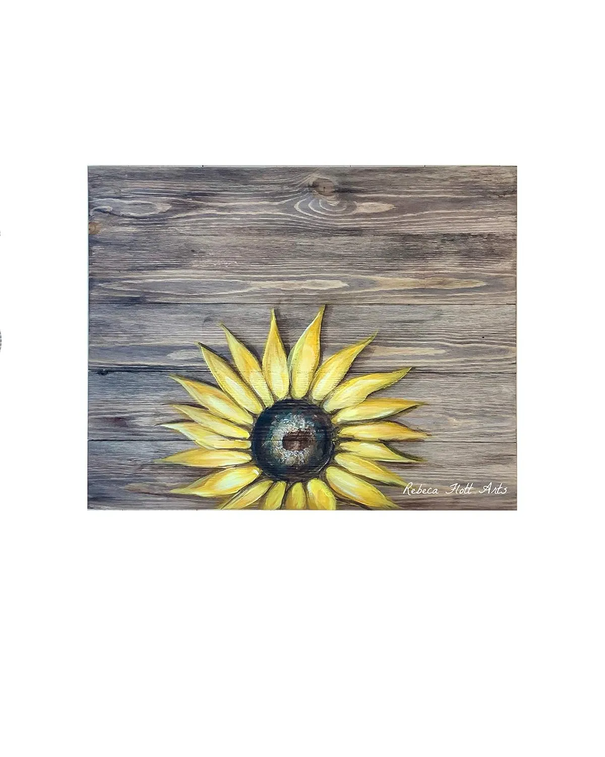 SUNFLOWER on wood
