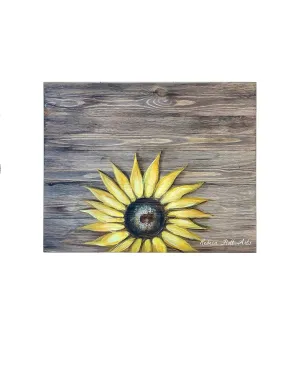 SUNFLOWER on wood