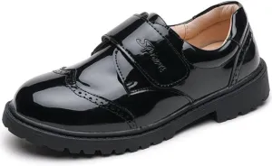 TangDao Boy’s Dress Shoes Black Cowhide Leather Slip On Loafer Formal Wedding School Shoes (Toddler Little/Big Kid)