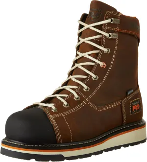 Timberland Pro - Mens Gridworks 8â€ Alloy Safety Toe Waterproof Boot, Size: 10 2E US, Color: Brown