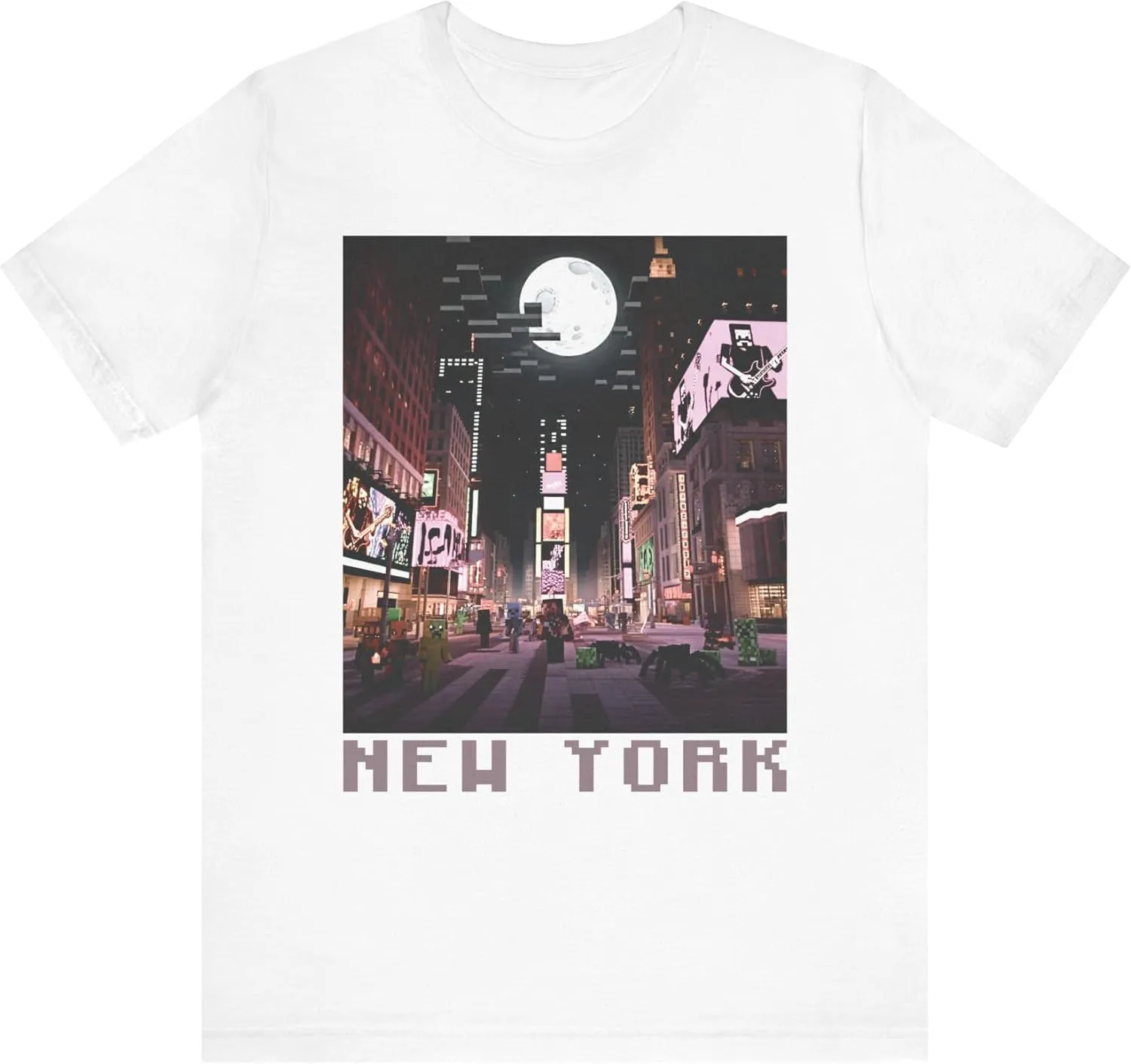 Time Square New York Creepers and Guitars T-Shirt, NYC Music Fan Gift, Urban Fashion Tee, Unisex Streetwear Top