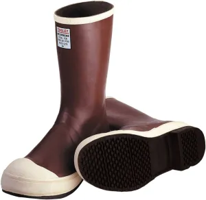 Tingley Pylon MB924B Neoprene Steel Toe Boot, 12-1/2 Inch Height, With Safety-Loc Outsole, Mens 10 / Womens 12, Brick Red Upper - Brown Sole