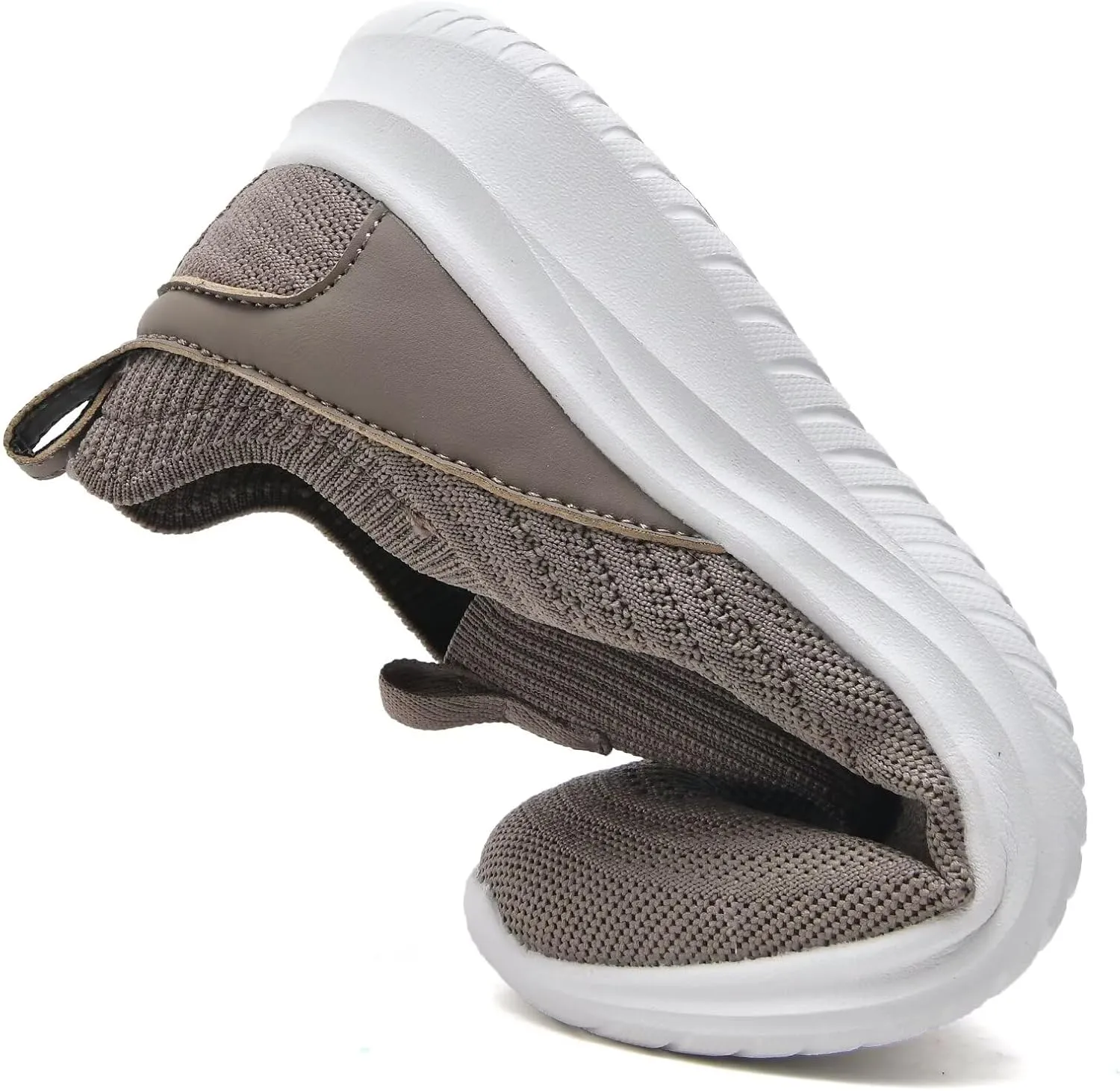 TIOSEBON Women's Walking Tennis Shoes Knit Comfortable Slip on Breathable Mesh Lightweight Sneaker