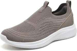 TIOSEBON Women's Walking Tennis Shoes Knit Comfortable Slip on Breathable Mesh Lightweight Sneaker