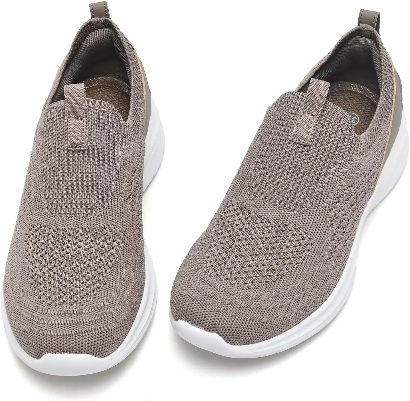 TIOSEBON Women's Walking Tennis Shoes Knit Comfortable Slip on Breathable Mesh Lightweight Sneaker