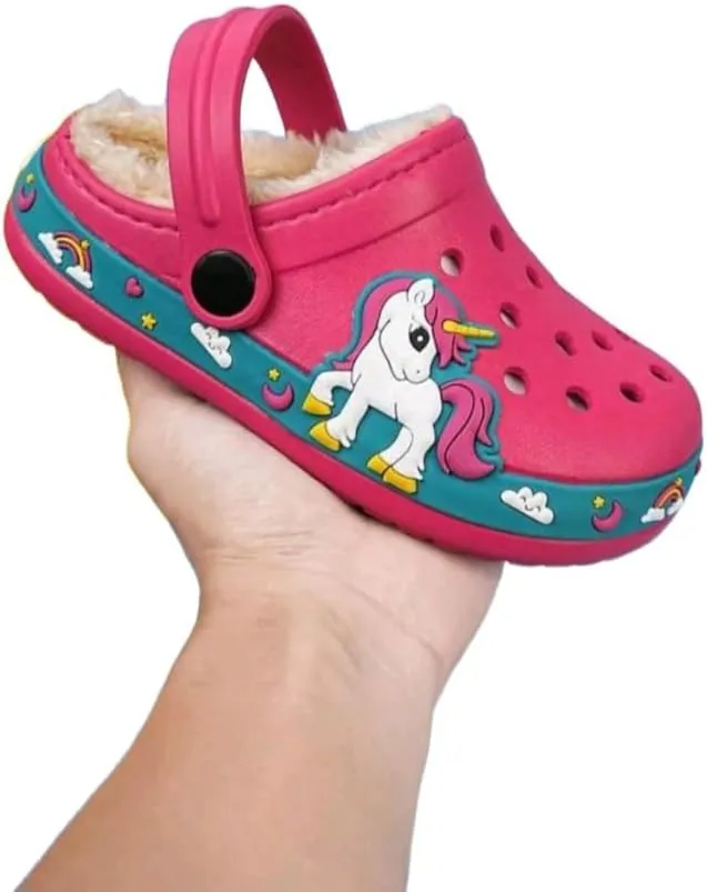Toddler Hollowed-Out Slip-Ons Featuring A Unicorn Design Pink