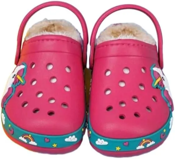 Toddler Hollowed-Out Slip-Ons Featuring A Unicorn Design Pink