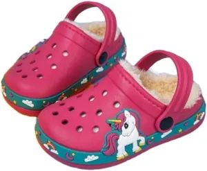 Toddler Hollowed-Out Slip-Ons Featuring A Unicorn Design Pink