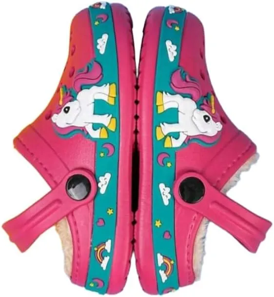 Toddler Hollowed-Out Slip-Ons Featuring A Unicorn Design Pink