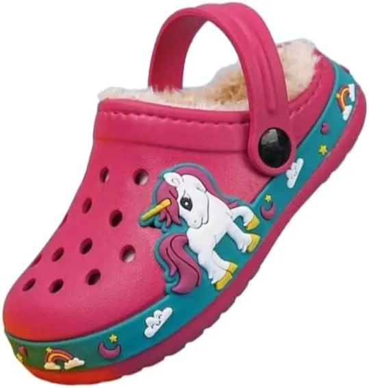Toddler Hollowed-Out Slip-Ons Featuring A Unicorn Design Pink