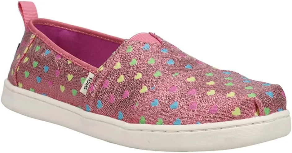 TOMS Kids Girls Alpargata Glitter Slip On Flats Casual - Purple
